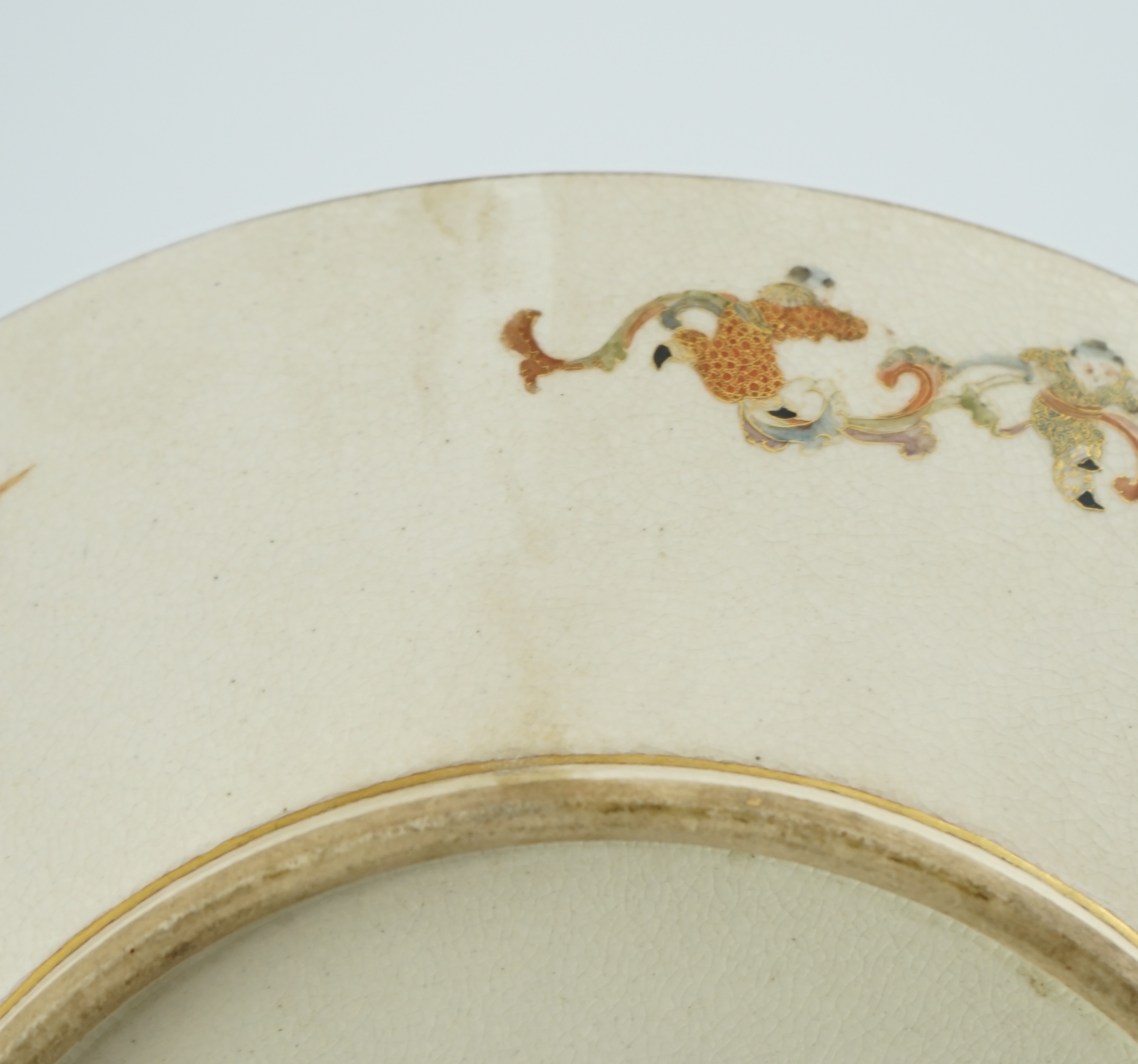 A Japanese Satsuma circular dish, Meiji period